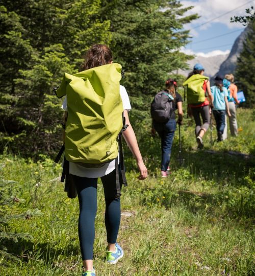 hiking, backpack, mountains